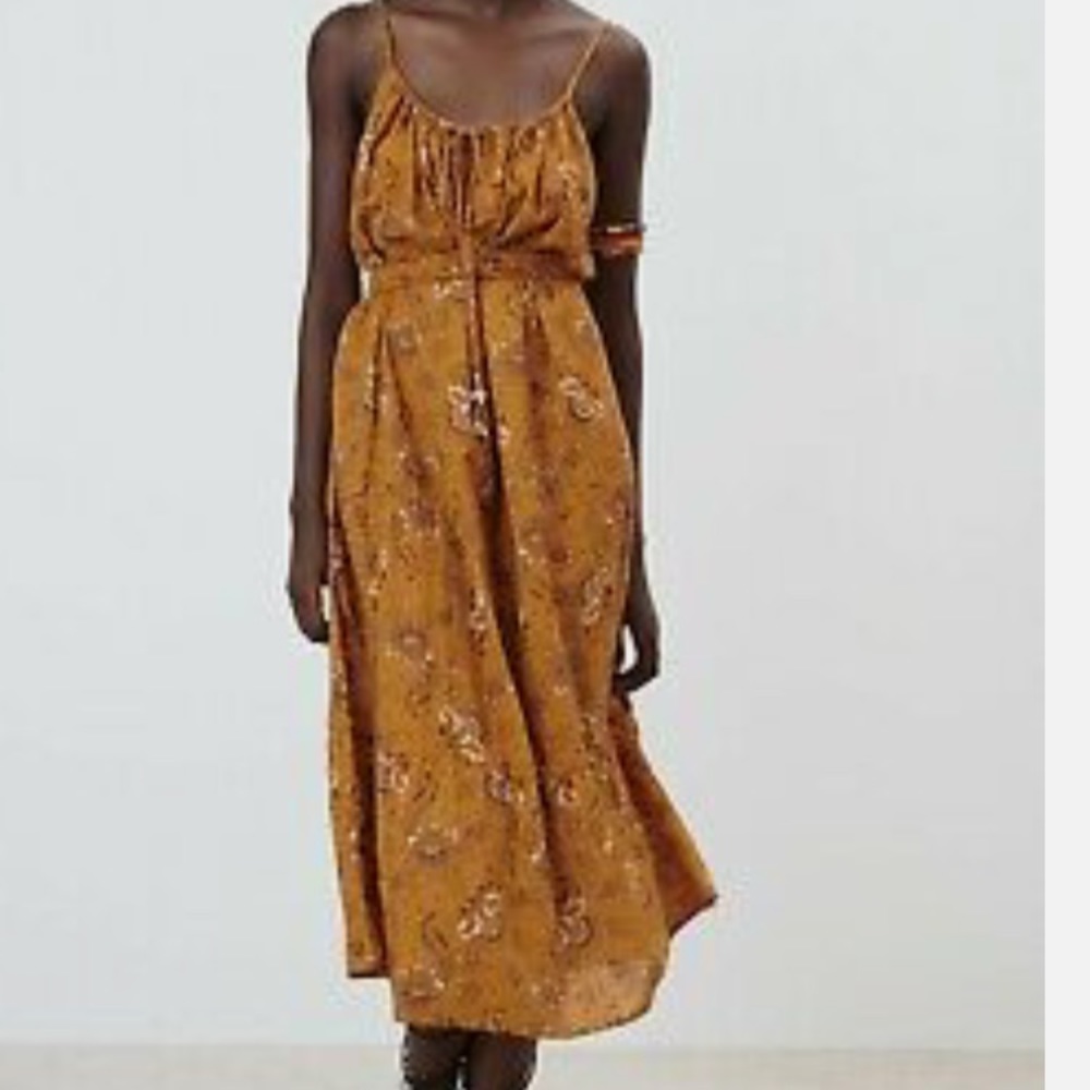 ZARA PRINTED MIDI DRESS XS- S